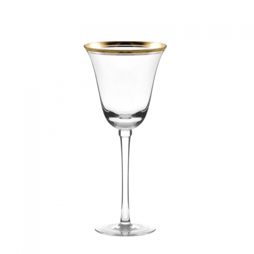 Gold Rim 8oz Wine Glass
