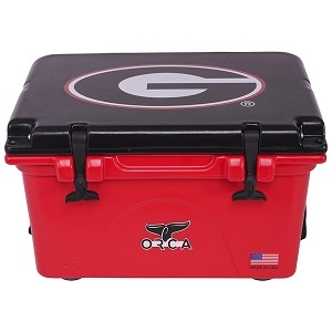 black and red cooler
