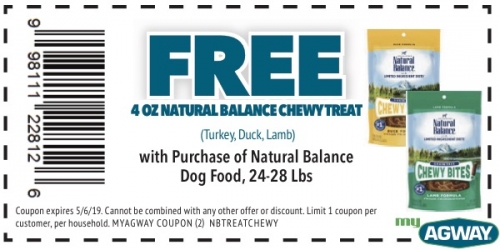 Free 4oz Natural Balance Chewy Treat with Purchase