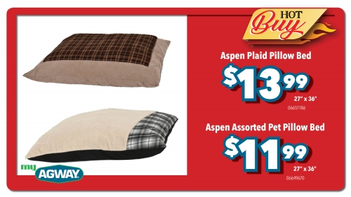 Aspen Assorted Pet Pillow Bed 27