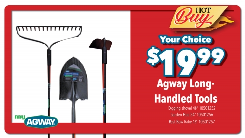 Agway Long Handled Tools - Your Choice - $19.99