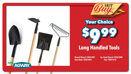 Long Handled Tools -Your Choice - $9.99