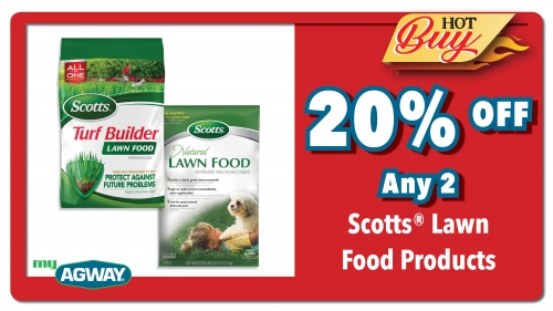 20% OFF- Any 2 Scotts Lawn Food Products