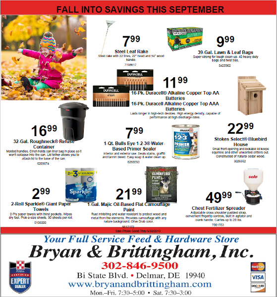 Savings, Discounts, Coupons, Sales, Bargains Bryan & Brittingham, Inc