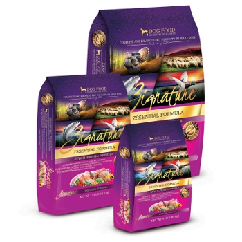 zignature dog food zssential formula