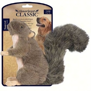 plush squirrel dog toy
