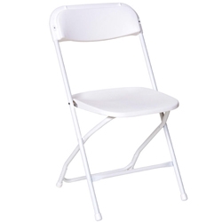 white vinyl folding chairs