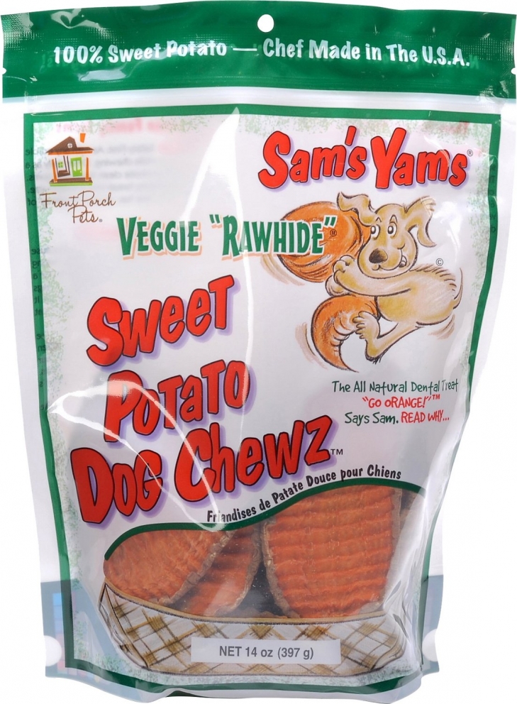 Sam's Yams Veggie Rawhide Sweet Potato Dog Treats All Things Woof